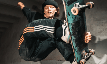 skateboarder jumping